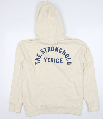 The Stronghold Women’s Beige Hoodie Medium Pullover Cotton