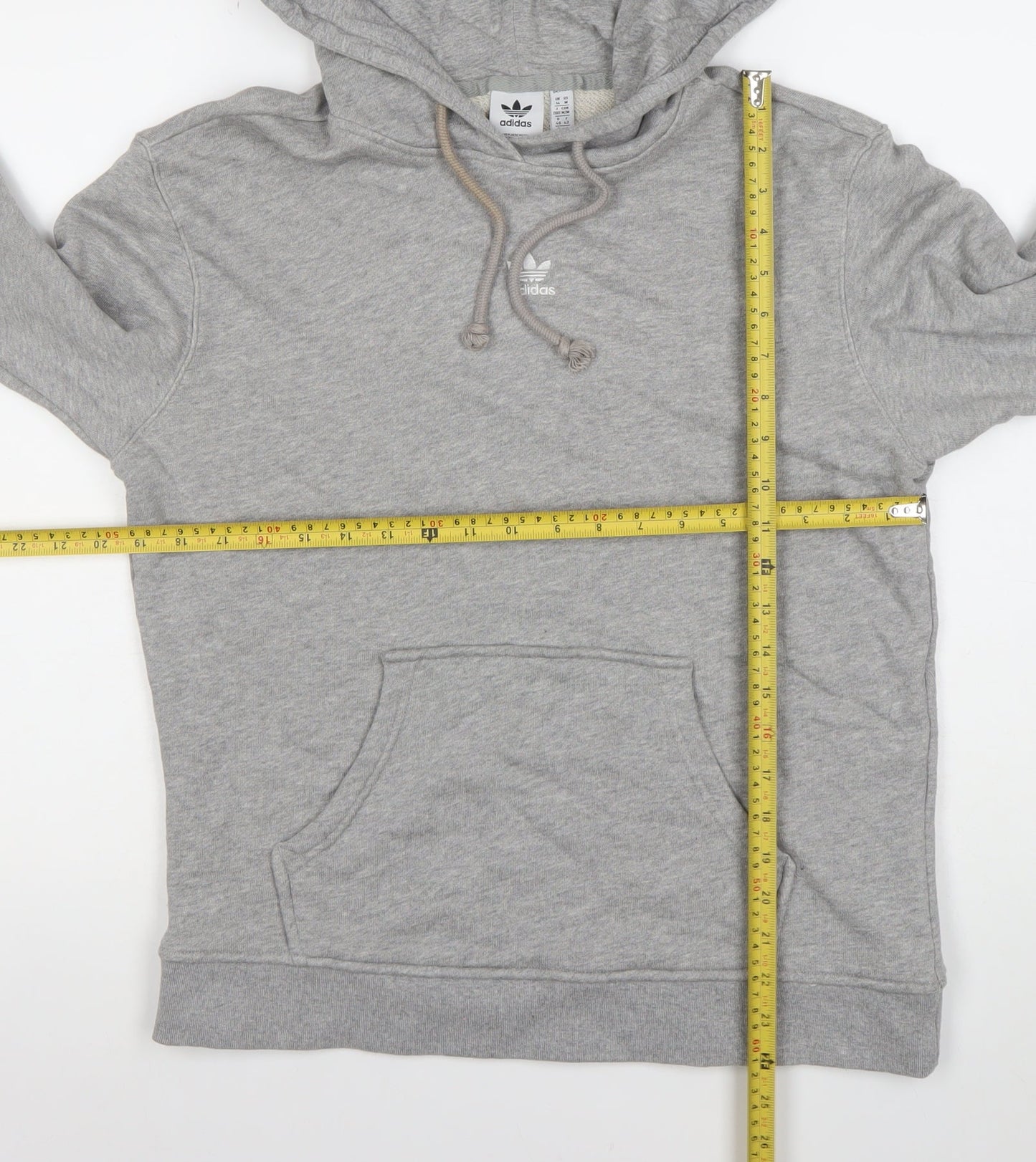 Adidas Womens Grey Size 14 Pullover Hoodie Sweatshirt Casual