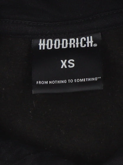 Hoodrich Men’s Black Pullover Hoodie XS Graphic Logo Fleece Streetwear