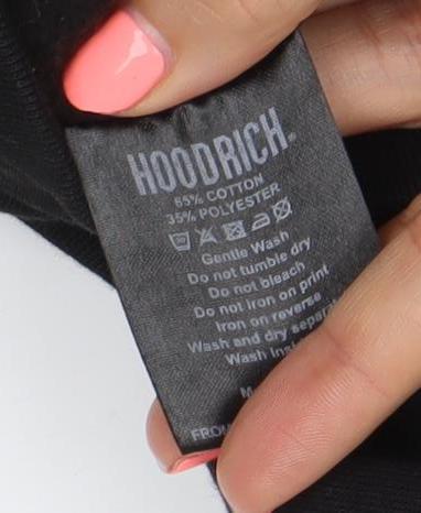Hoodrich Men’s Black Pullover Hoodie XS Graphic Logo Fleece Streetwear