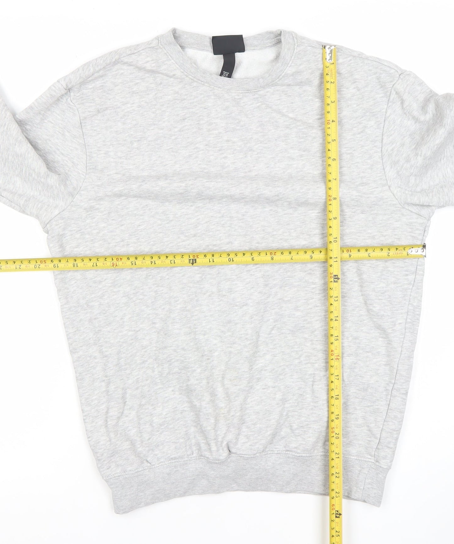 H&M Womens Grey XS Relaxed Fit Sweatshirt Pullover Crew Neck