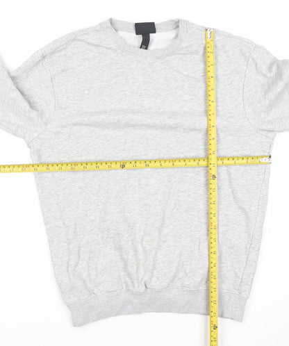 H&M Womens Grey XS Relaxed Fit Sweatshirt Pullover Crew Neck