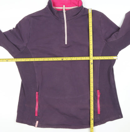 Tog 24 Women's Purple XL 1/2 Zip Sweatshirt Cotton Blend