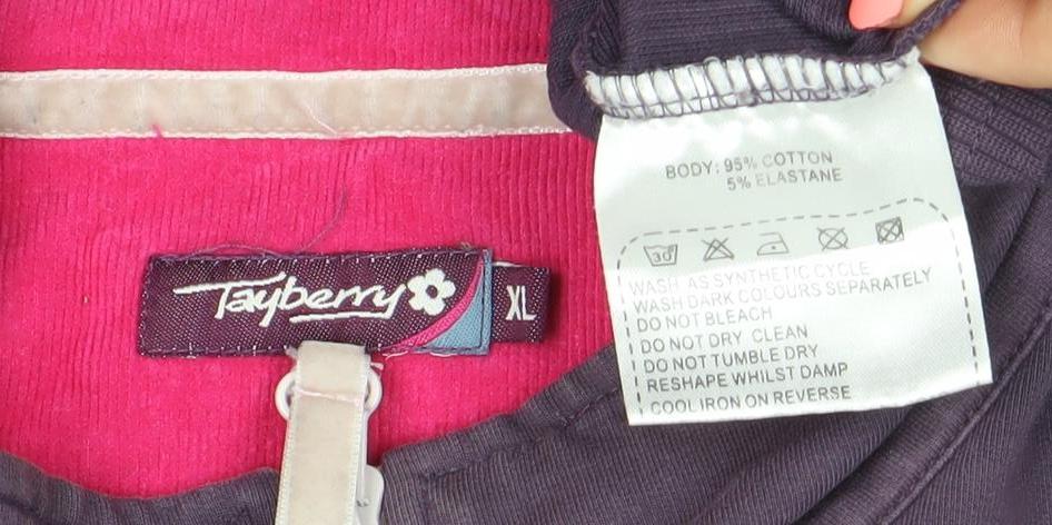 Tog 24 Women's Purple XL 1/2 Zip Sweatshirt Cotton Blend