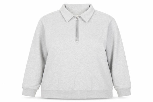 Old Navy Women’s Grey XL Quarter Zip Sweatshirt Cotton Blend