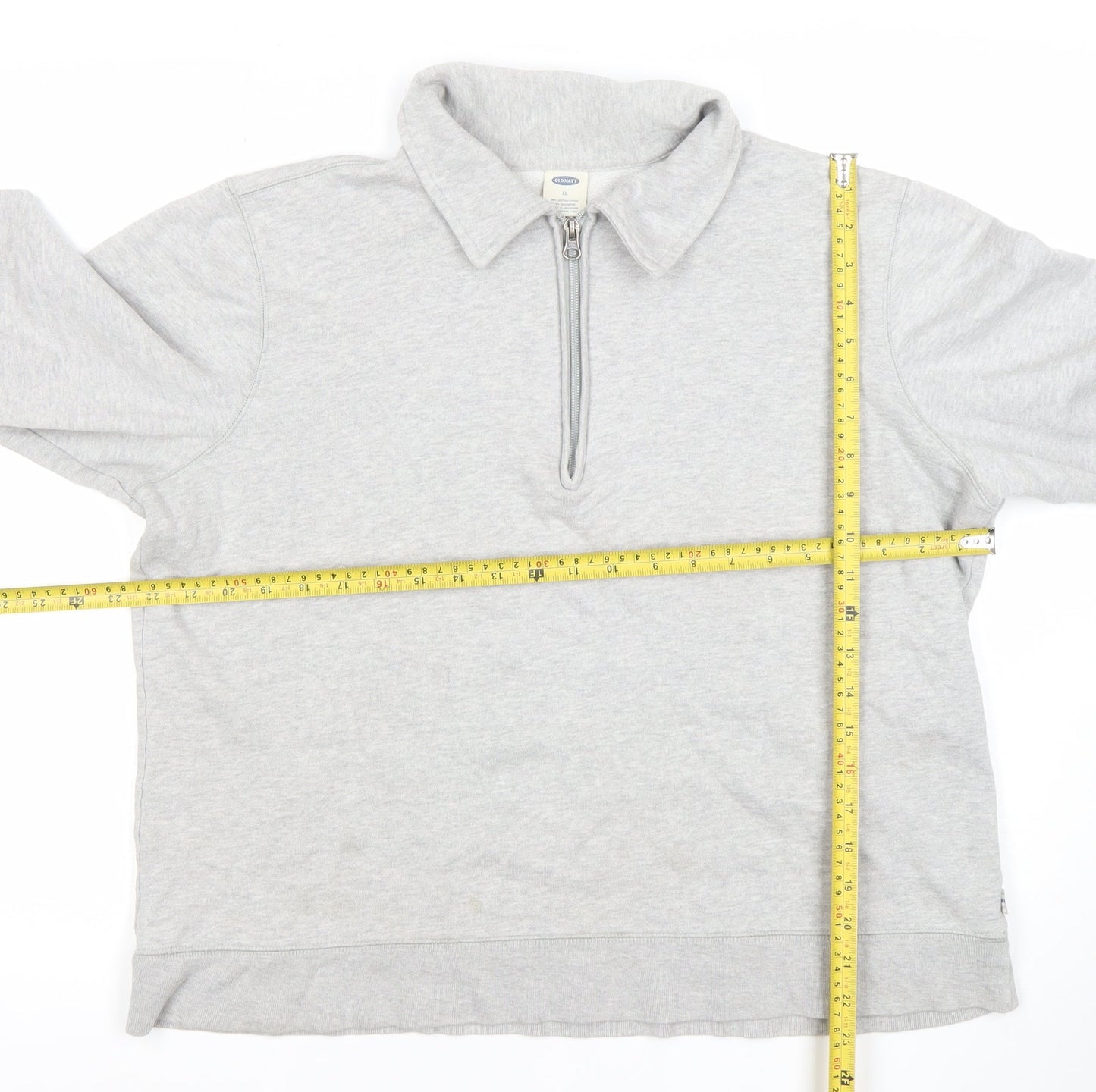 Old Navy Women’s Grey XL Quarter Zip Sweatshirt Cotton Blend