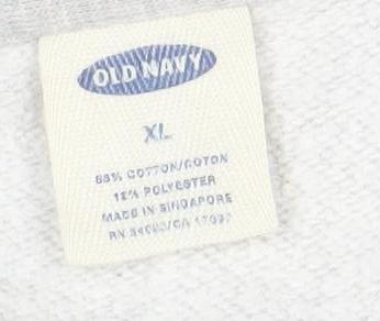 Old Navy Women’s Grey XL Quarter Zip Sweatshirt Cotton Blend