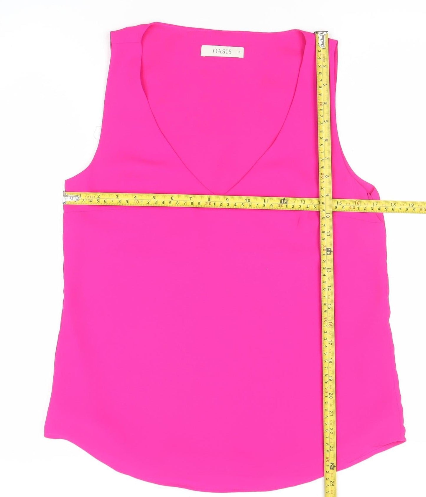 Oasis Womens Pink Sleeveless Scoop Neck Tank Top Size 10
