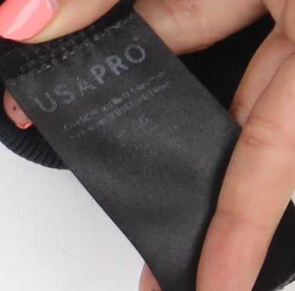 USA Pro Women Black Jogger Sweatpants Size M Cotton Blend