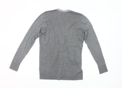 Ann Taylor LOFT Women’s Grey Petite M Cardigan V-Neck Knit Jumper