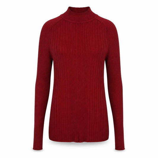 Next Women Red Mock Neck Slim Fit Long Sleeve Jumper Size 12