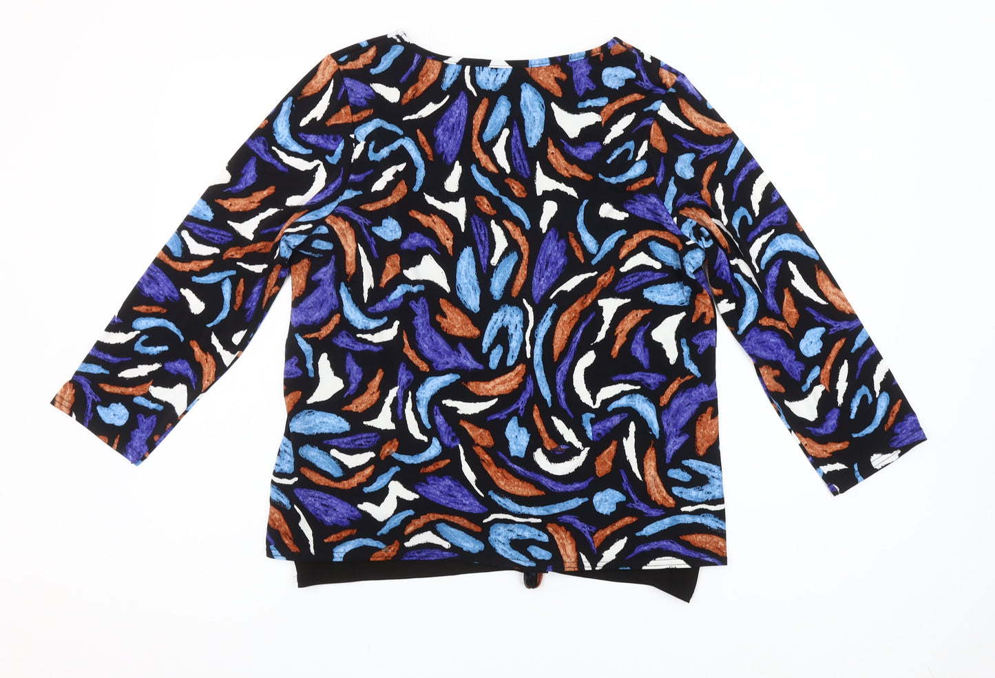Just Elegance Womens Multicoloured Size 14 Tunic Blouse 3/4 Sleeve