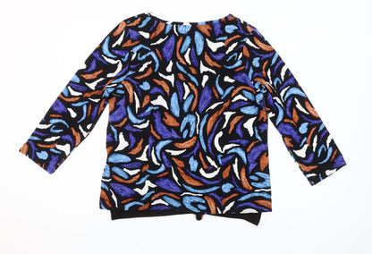 Just Elegance Womens Multicoloured Size 14 Tunic Blouse 3/4 Sleeve