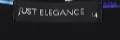 Just Elegance Womens Multicoloured Size 14 Tunic Blouse 3/4 Sleeve