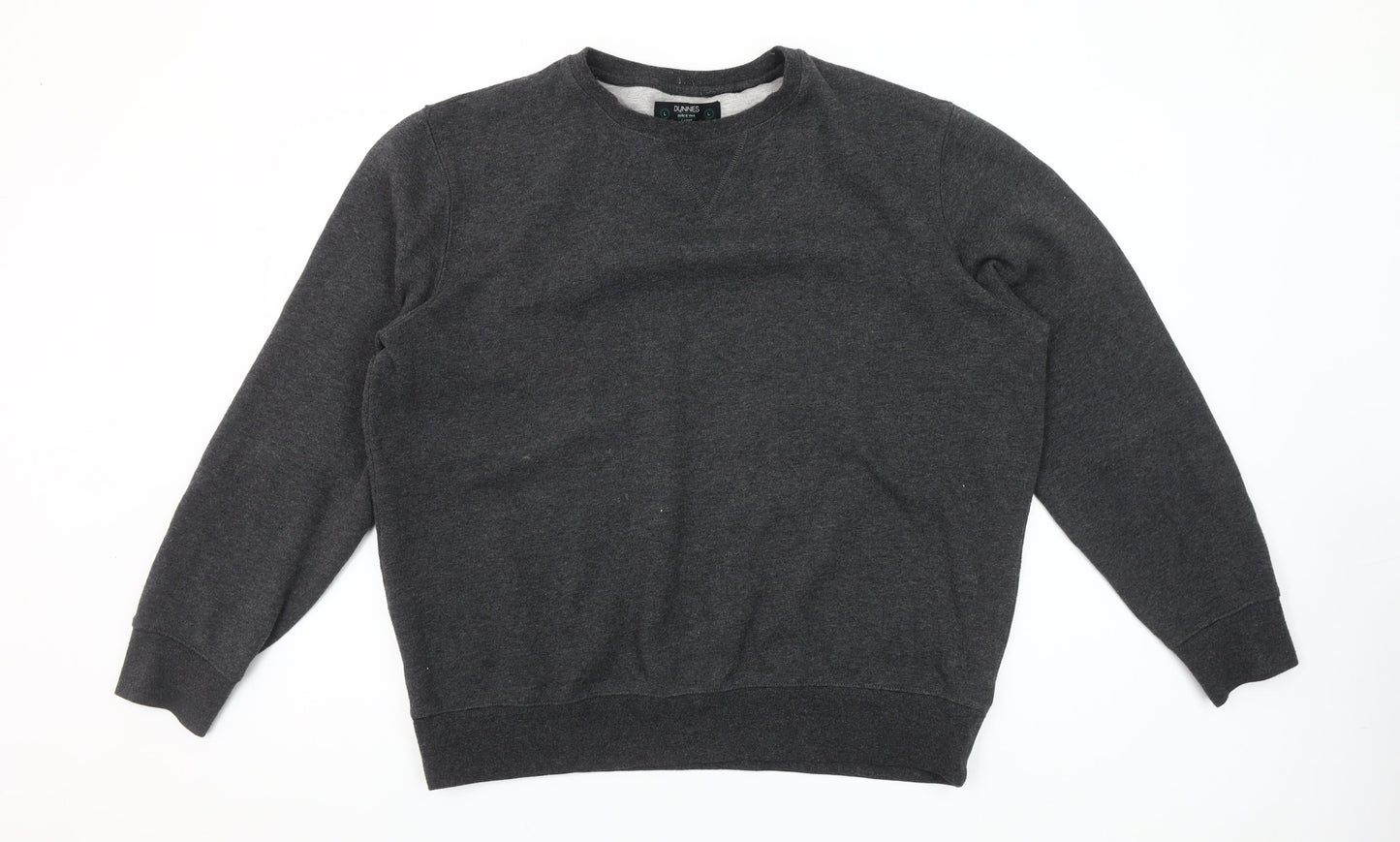 Dunnes Men’s Grey Sweatshirt L Crew Neck Pullover Fleece
