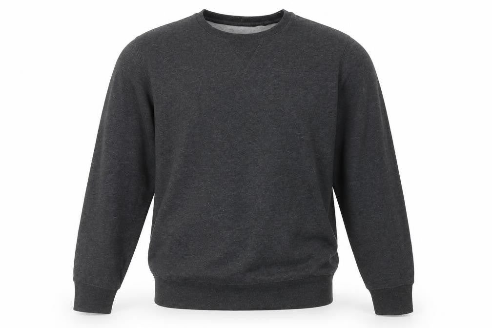 Front view of Dunnes Men’s Grey Sweatshirt L Crew Neck Pullover Fleece