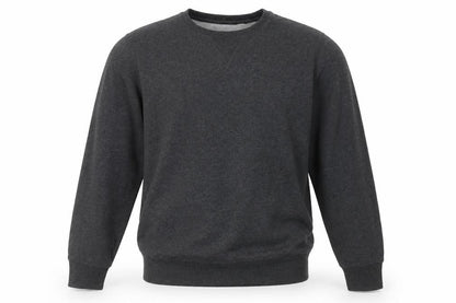 Front view of Dunnes Men’s Grey Sweatshirt L Crew Neck Pullover Fleece