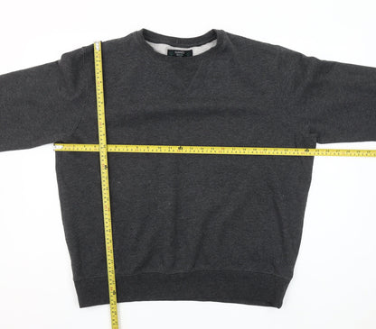Dunnes Men’s Grey Sweatshirt L Crew Neck Pullover Fleece