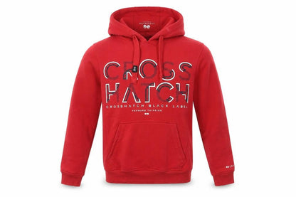 Crosshatch Men Red Pullover Hoodie Small Graphic Logo Hooded