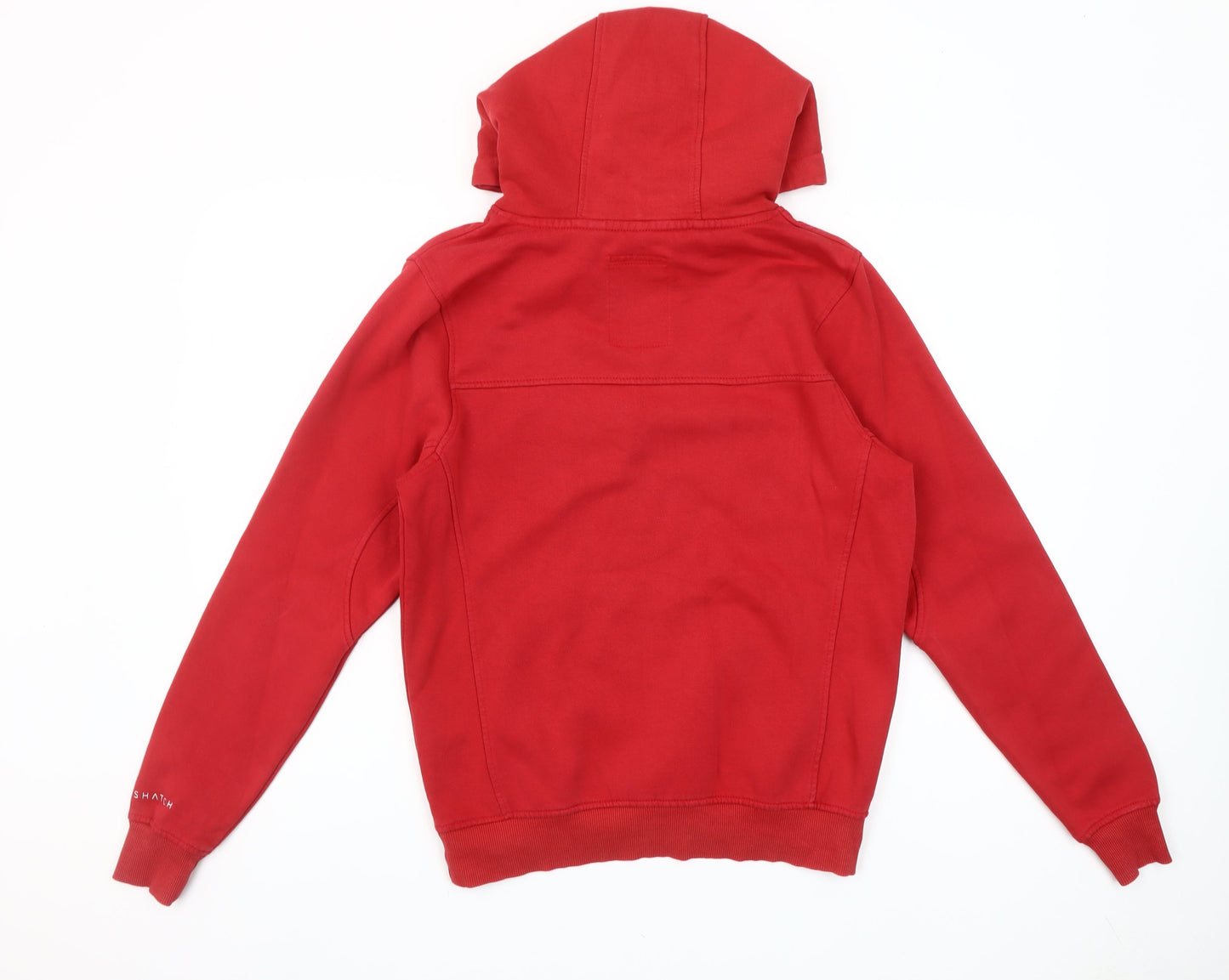 Crosshatch Men Red Pullover Hoodie Small Graphic Logo Hooded
