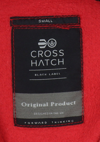 Crosshatch Men Red Pullover Hoodie Small Graphic Logo Hooded