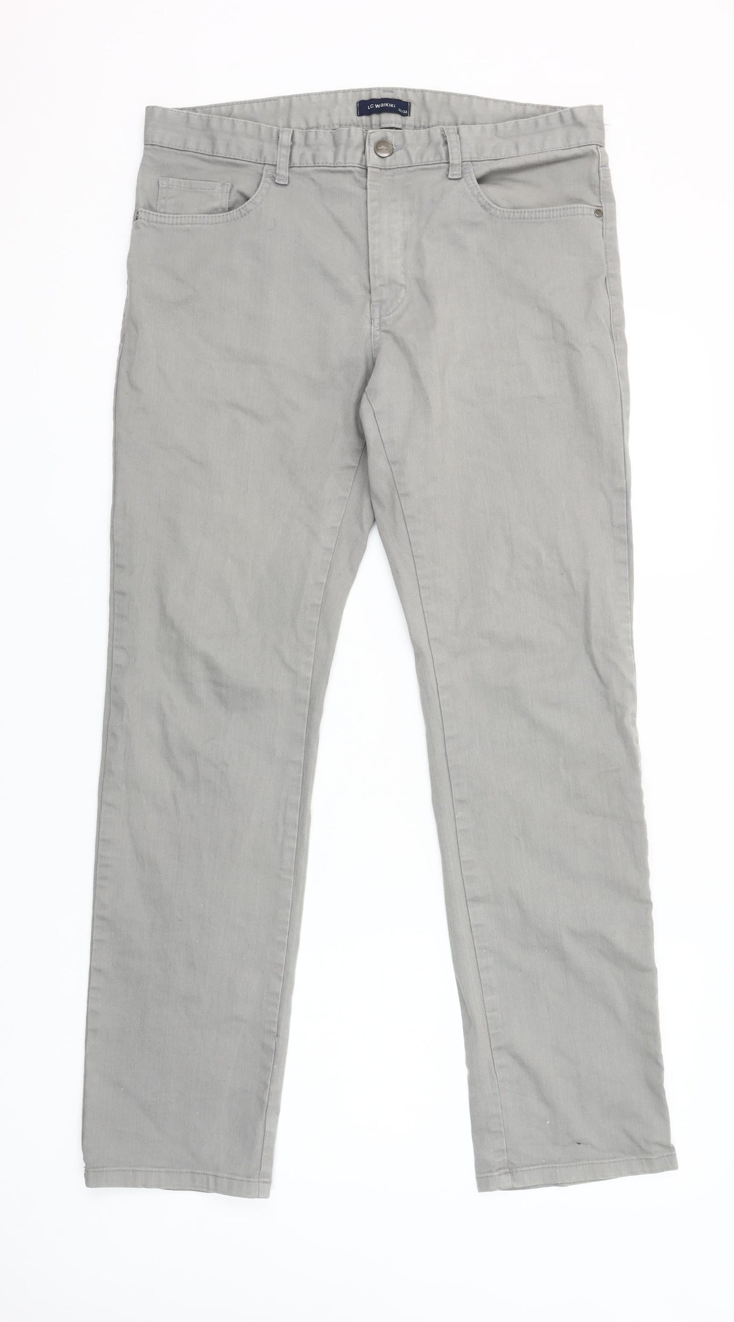 LC Waikiki Men’s Grey Straight Leg Jeans 32W 33L Regular Fit