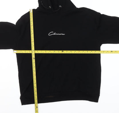 Closure London Womens Black Size 12 Cotton Pullover Hoodie