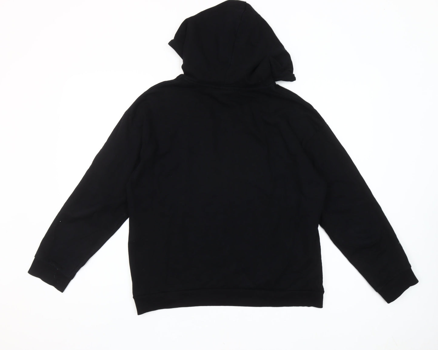 Closure London Womens Black Size 12 Cotton Pullover Hoodie