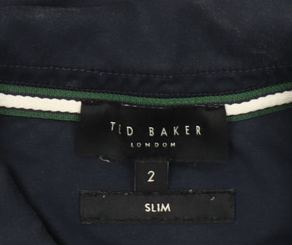 Ted Baker Men’s Blue Slim Fit Polo Shirt Size S Cotton Casual
