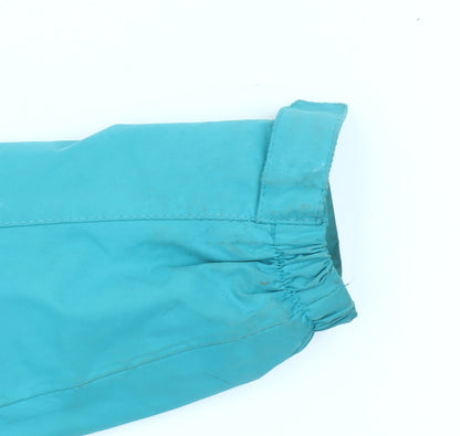 Regatta Girls Blue Waterproof Hooded Rain Coat Jacket 7-8 Years