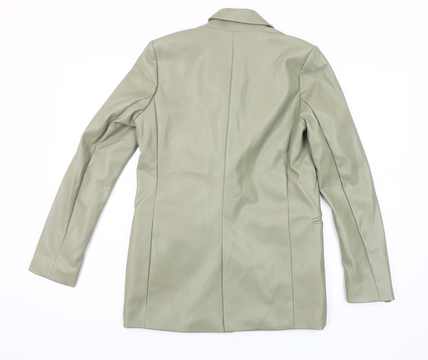 Primark Women’s Green Faux Leather Blazer Jacket Size 8