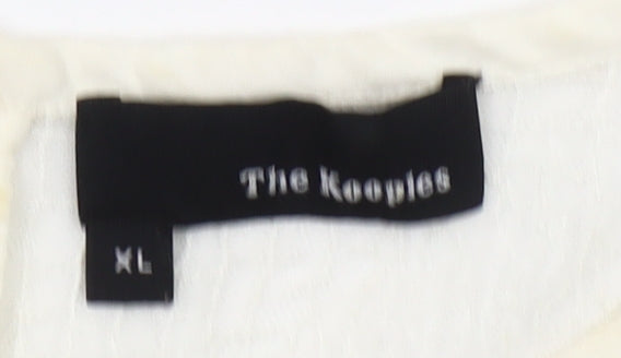 The Kooples Womens Ivory Lace Blouse XL Tunic Style Casual Top