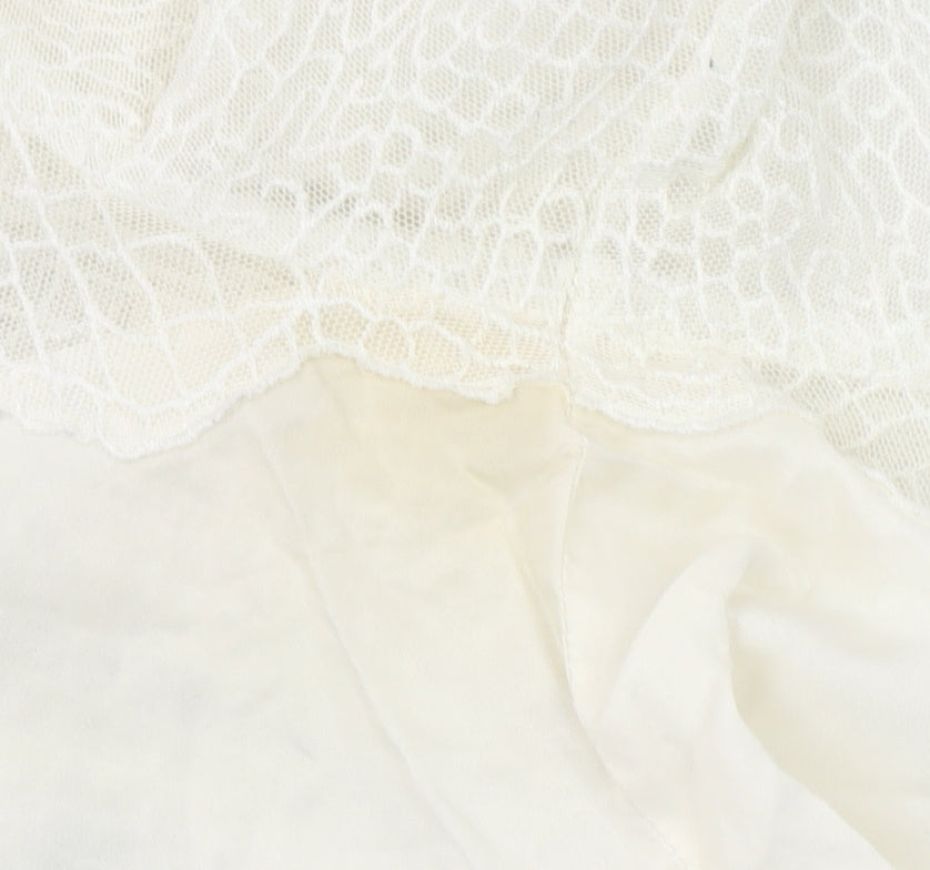The Kooples Womens Ivory Lace Blouse XL Tunic Style Casual Top