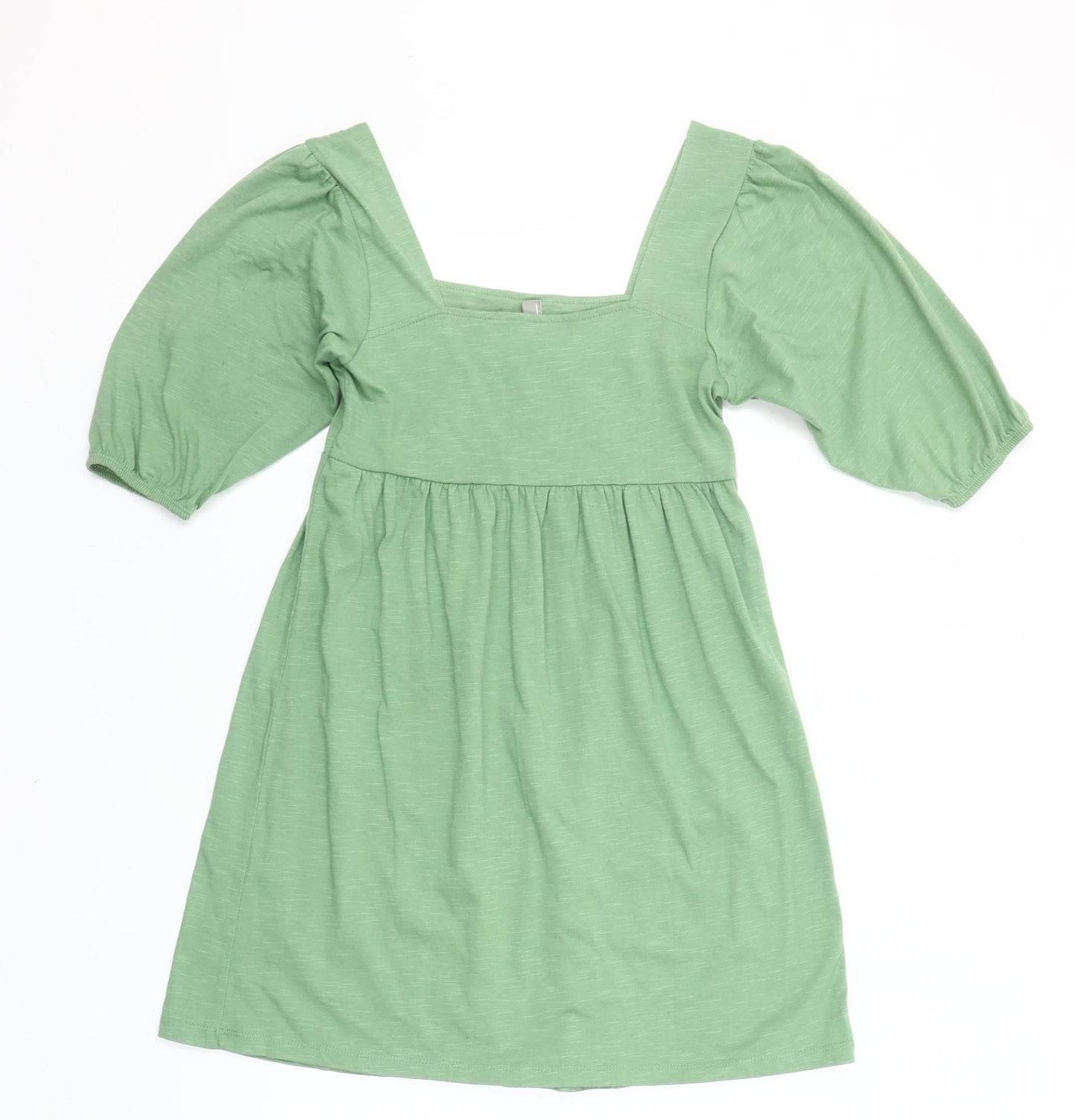 ASOS Women Green Size 2 A-Line Puff Sleeve Short Dress