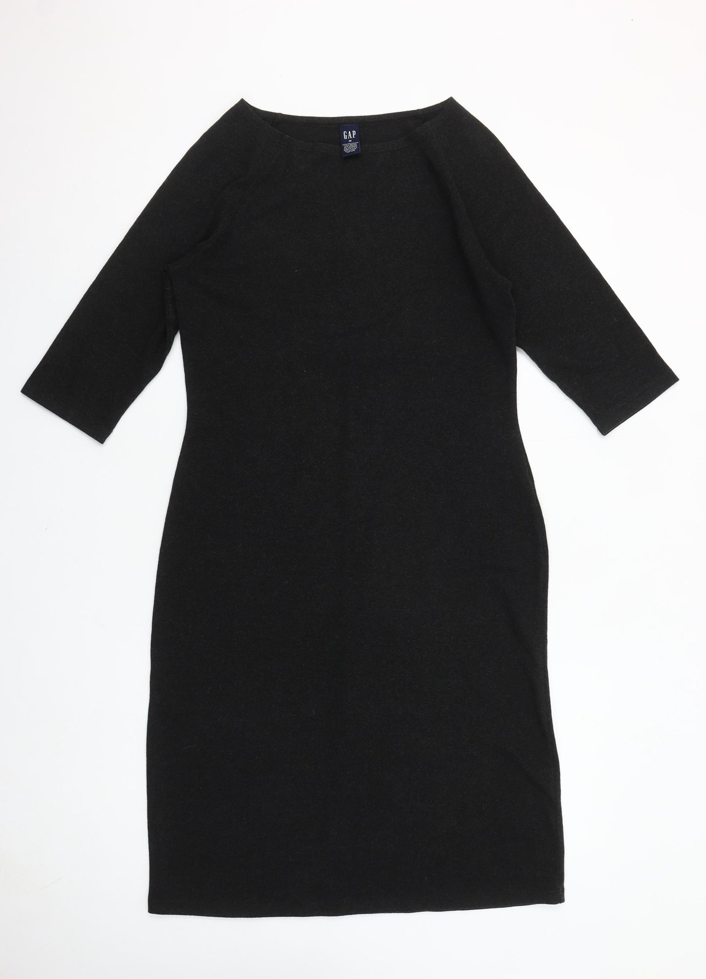 GAP Women’s Black Sheath Knee Length Dress Size M 3/4 Sleeve