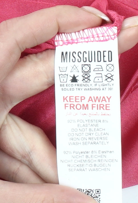 Missguided Women Pink Size 12 Midi Slip Dress Sleeveless Partywear