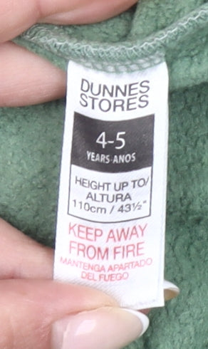 Dunnes Stores Girls Green Pullover Sweatshirt 4-5 Years Nature Print