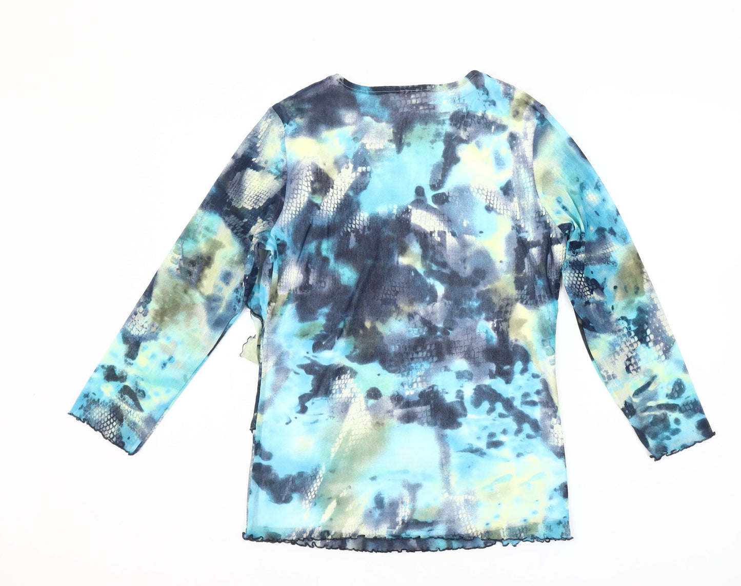 Avalon Womens Multicoloured Wrap Blouse Size 10 Long Sleeve