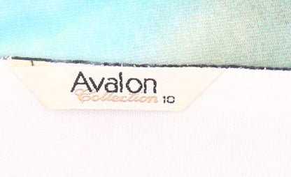 Avalon Womens Multicoloured Wrap Blouse Size 10 Long Sleeve