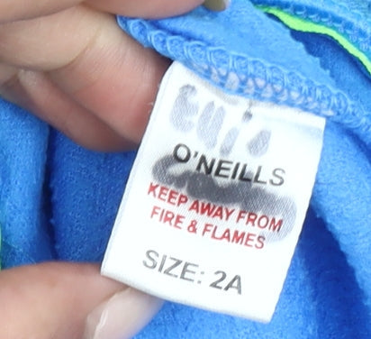 O'Neills Boys Blue 1/4 Zip Sports Sweatshirt Size 2 Years Polyester