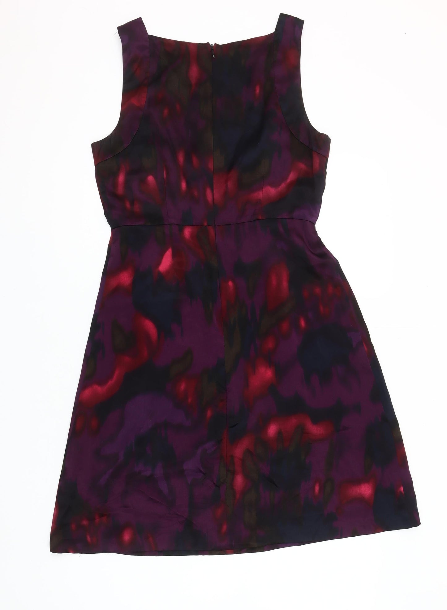 Theory Women’s Purple Tie Dye Silk Sheath Dress Size 10 Party Cocktail