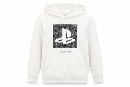 PlayStation Boys White Pullover Hoodie 9-10 Years Long Sleeve Gaming Logo