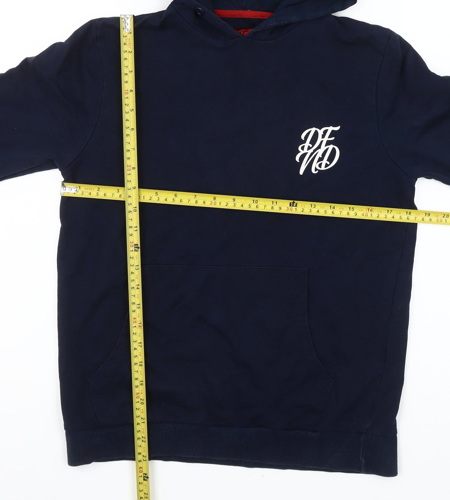 DFND Men’s Blue Pullover Hoodie Medium Hooded Sweatshirt