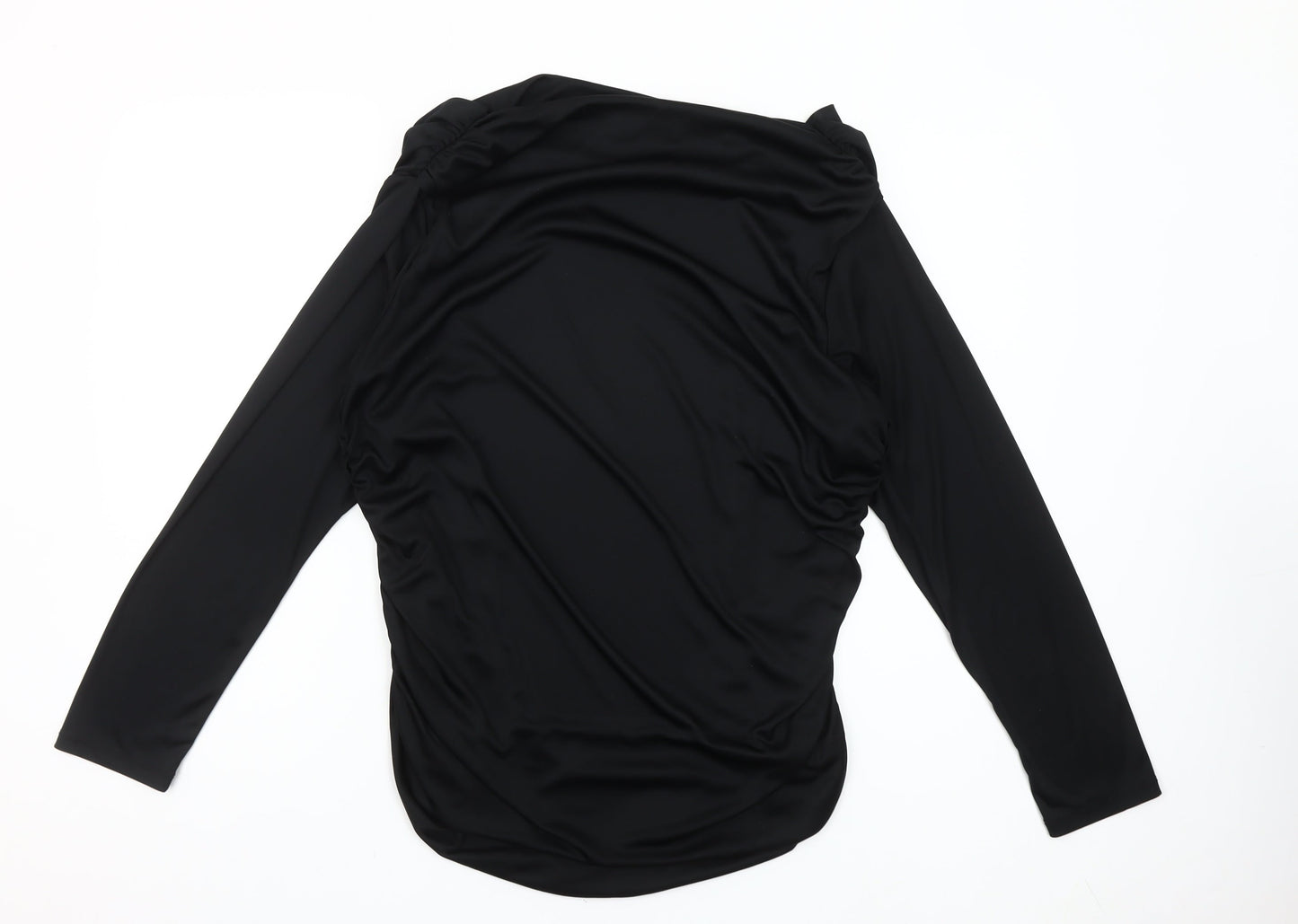 Gallery Women’s Black XL Cowl Neck Long Sleeve Blouse