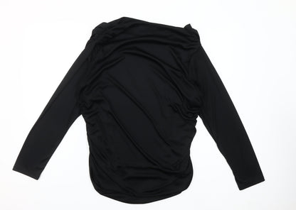 Gallery Women’s Black XL Cowl Neck Long Sleeve Blouse