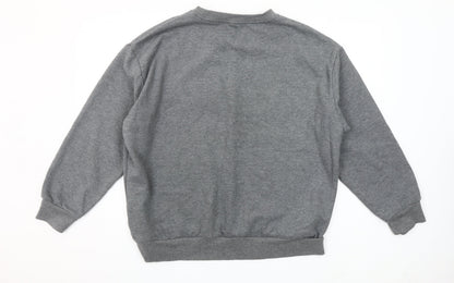 Inspiration Studio Womens Grey Sweatshirt M Logo Pullover Casual