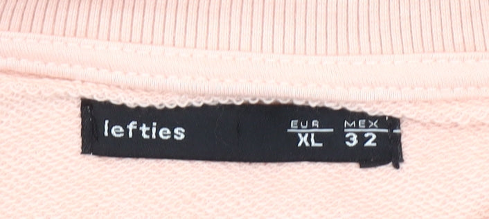 Lefties Women Pink Size 14 Pullover Sweatshirt Cotton Blend