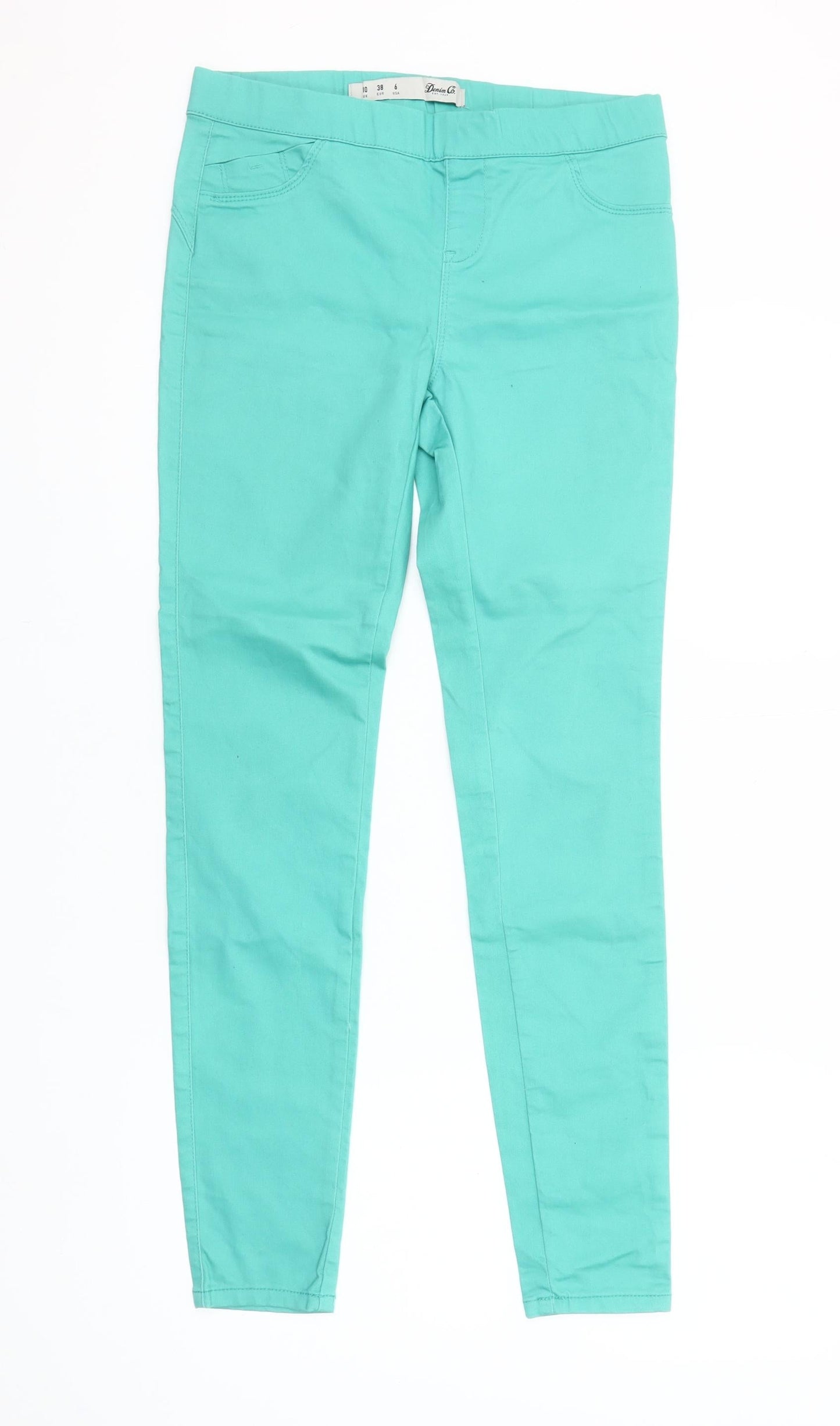 Denim Co Women’s Green Skinny Slim Fit Jeans Size 10 Cotton Blend