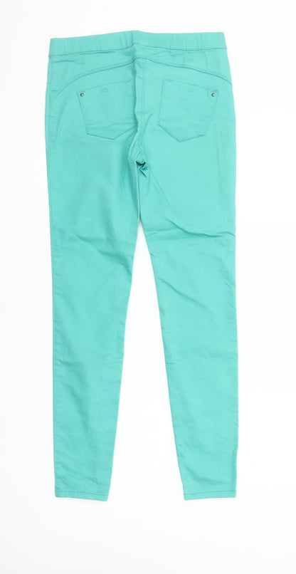 Denim Co Women’s Green Skinny Slim Fit Jeans Size 10 Cotton Blend