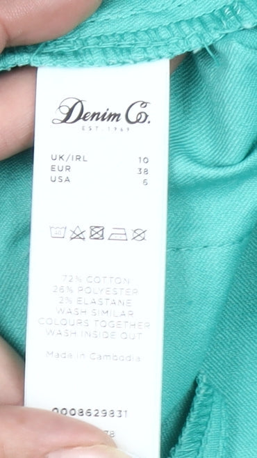 Denim Co Women’s Green Skinny Slim Fit Jeans Size 10 Cotton Blend